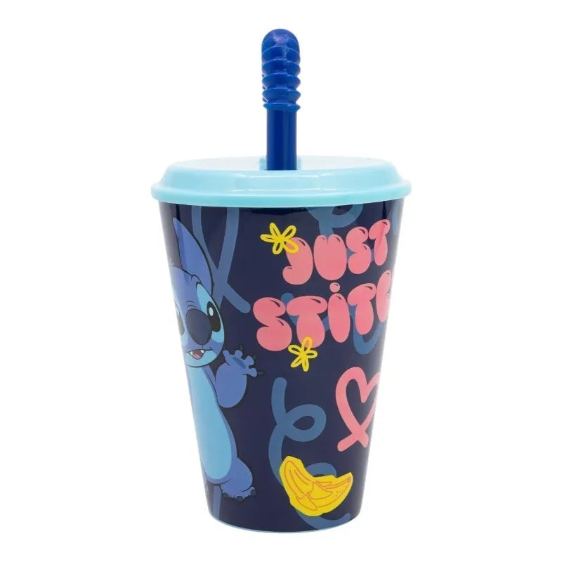 Disney Stitch – „Palms Collection“ gertuvė su šiaudeliu, 430 ml
