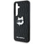 Karl Lagerfeld „Leather Monogram Pin Logo Choupette Head“ dėklas, skirtas Samsung Galaxy S25+ (juodas)