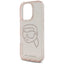 Karl Lagerfeld IML Rhinestones Karl Head – dėklas iPhone 16 Pro (rožinis)