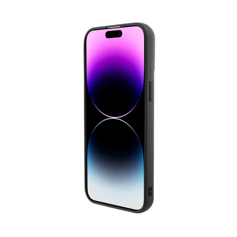 Karl Lagerfeld 3D Rubber Multi Logo dėklas iPhone 15 Pro Max telefonui (juodas)