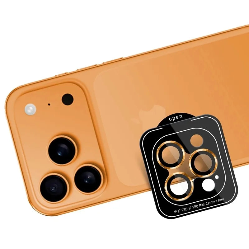 3mk Lens Protection Pro – kameros lęšio stiklas, skirtas iPhone 17 Pro / iPhone 17 Pro Max (oranžinis)