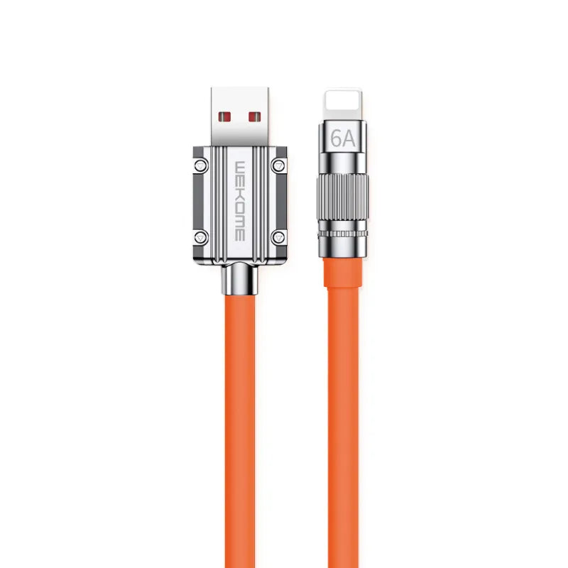 WEKOME WDC-186 Wingle Series – USB-A į Lightning greito įkrovimo laidas 1 m (oranžinis)