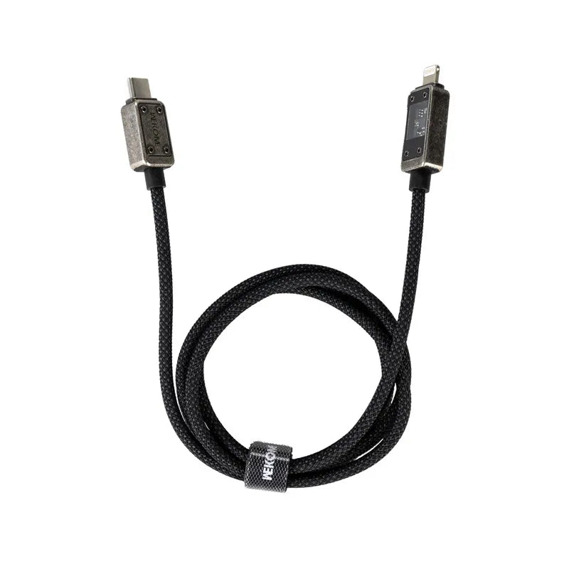 WEKOME WDC-08 Vanguard Series – USB-C į Lightning greitojo įkrovimo PD 20W 1m jungiamasis laidas (tamsiai pilkas)