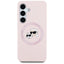 Karl Lagerfeld Silicone Double Heads And Circle MagSafe – Dėklas Samsung Galaxy S25 telefonui (rožinis)