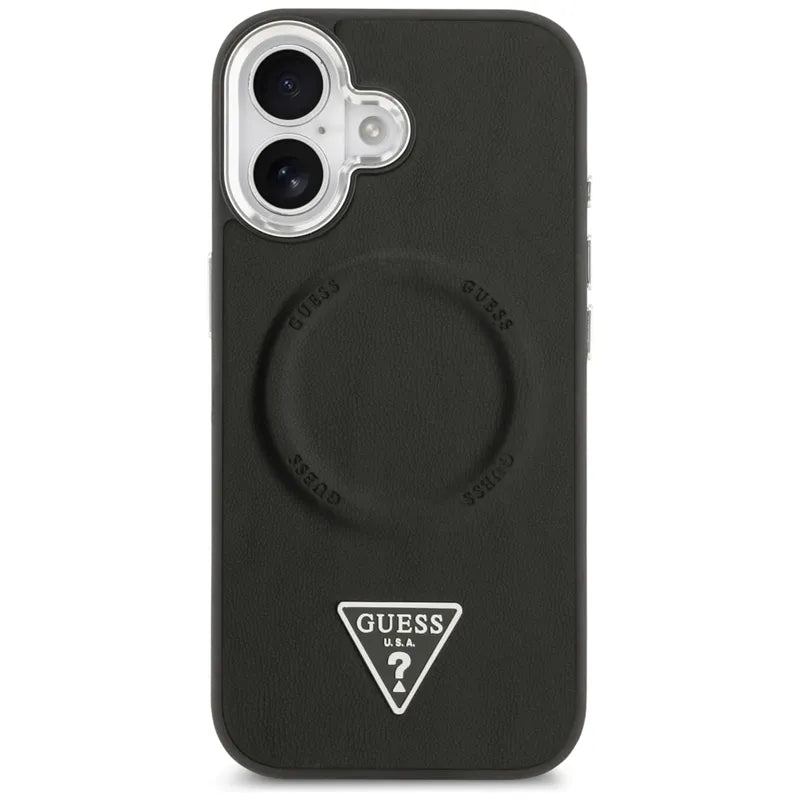 Guess Triangle Logo MagSafe – dėklas iPhone 17 (juodas)