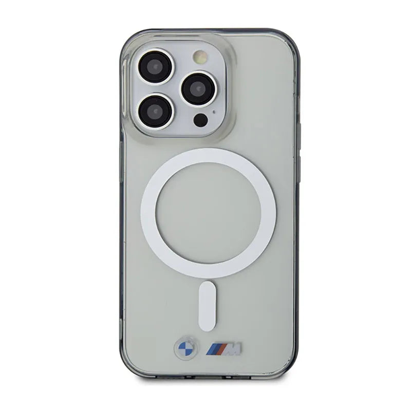 BMW Silver Ring MagSafe - dėklas iPhone 14 Pro Max (skaidrus)