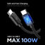 „Spigen EE451EU Essential GaN Pro“ – USB-C PD PPS 45 W sieninis įkroviklis + 1 m USB-C laidas (juodas)
