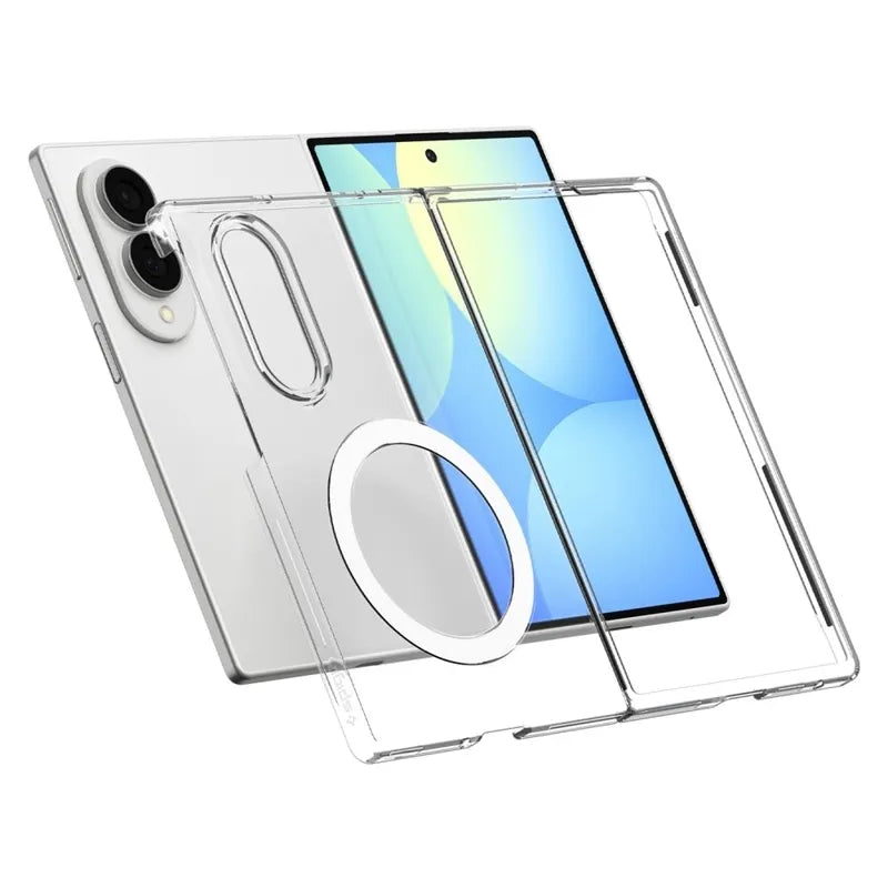 Spigen AirSkin MagSafe – dėklas Samsung Galaxy Z Fold 8 (skaidrus/baltas)