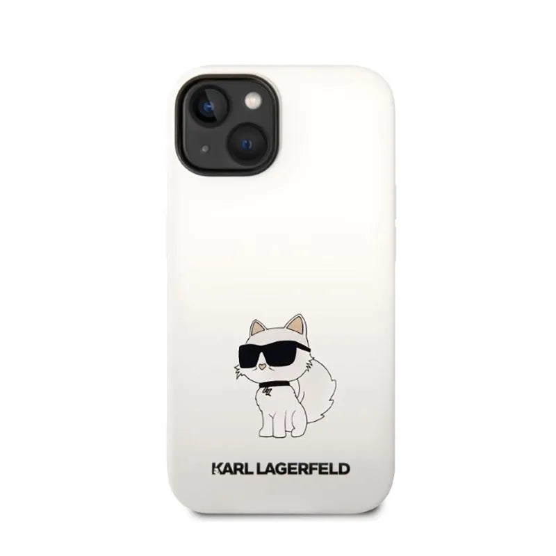 Karl Lagerfeld Silicone NFT Choupette – dėklas iPhone 14 Plus (baltas)