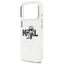 Karl Lagerfeld IML Glitter Karl & Choupette Sketch Logo MagSafe – Dėklas iPhone 17 Pro (skaidrus)