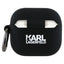 Karl Lagerfeld Silicone Karl & Choupette Head 3D – AirPods 4 dėklas (juodas)