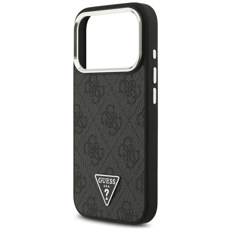 Guess 4G Triangle Logo MagSafe – Dėklas iPhone 17 Pro (juodas)