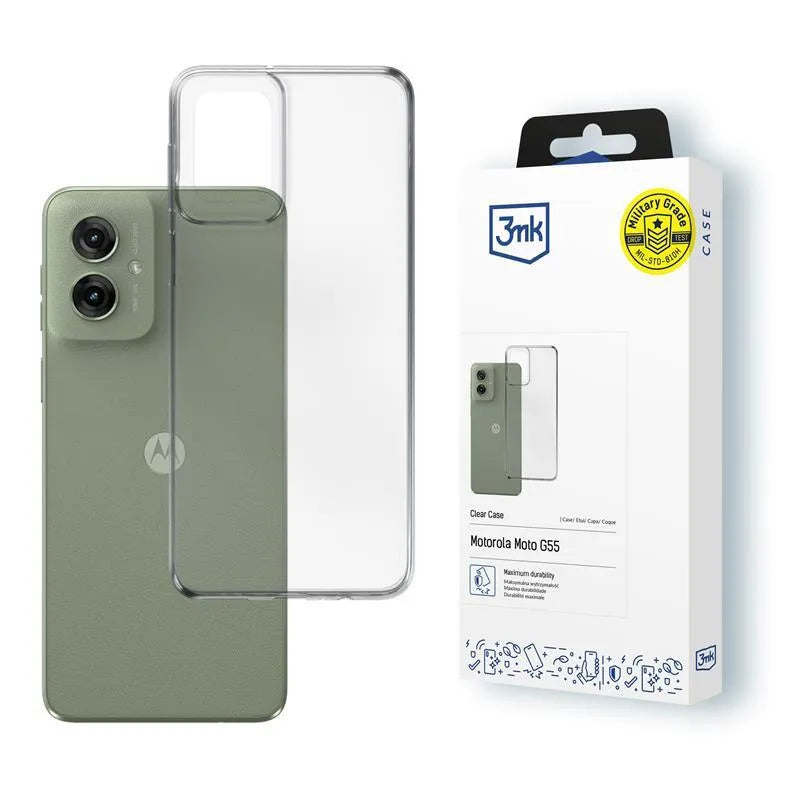 3mk Clear Case – dėklas Motorola Moto G55 5G telefonui (skaidrus)
