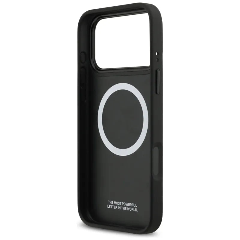 BMW M Quilted Logo MagSafe – „iPhone 17 Pro Max“ dėklas (antracito spalvos)