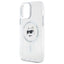 Karl Lagerfeld IML Metal Choupette Head MagSafe – Dėklas iPhone 12 / iPhone 12 Pro (Baltas)