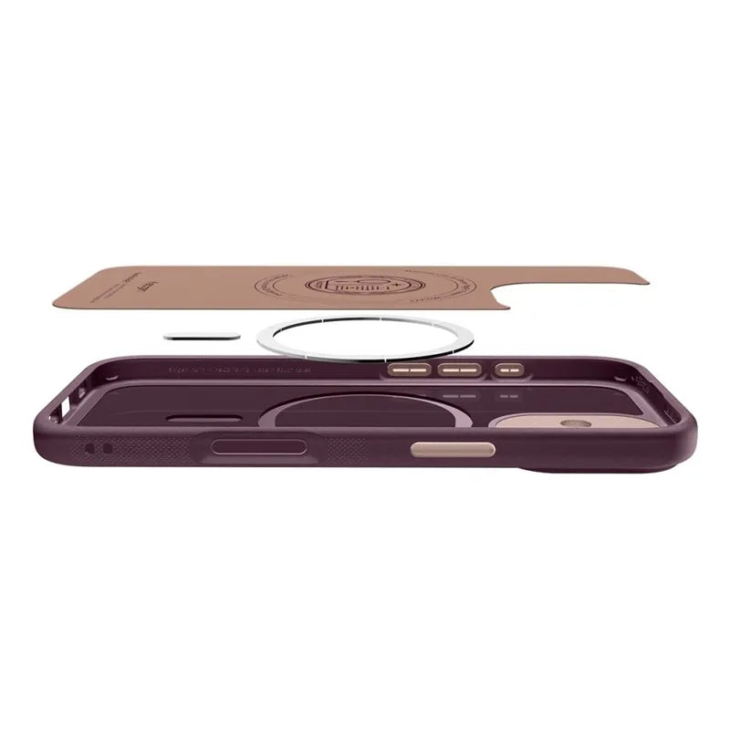 Spigen Nano Pop Mag MagSafe dėklas telefonui iPhone 17 (Burgundy Bean)