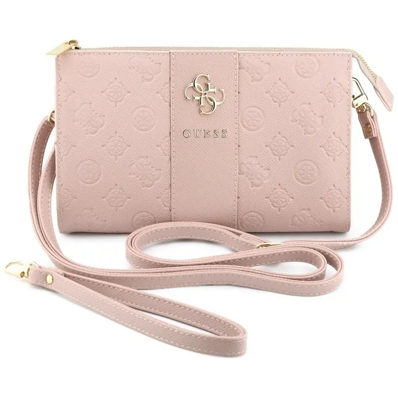 Guess Peony 4G Classic Logos Stripe – rankinė telefono krepšelis (rožinis)