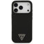 Guess Silicone Triangle Logo MagSafe – dėklas iPhone 17 Pro Max (juodas)