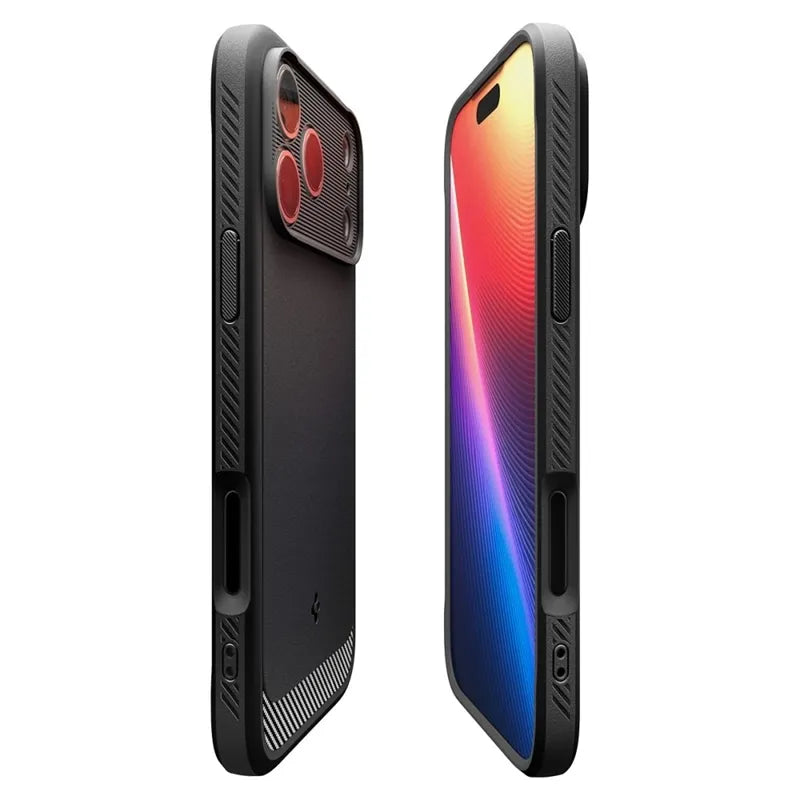 Spigen Rugged Armor Mag MagSafe – dėklas iPhone 17 Pro Max (matinė juoda)