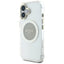 Guess IML Metal Colored Circle Classic Logo MagSafe – dėklas iPhone 16 (pilkas)
