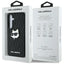 Karl Lagerfeld „Leather Monogram Pin Logo Choupette Head“ dėklas, skirtas Samsung Galaxy S25+ (juodas)