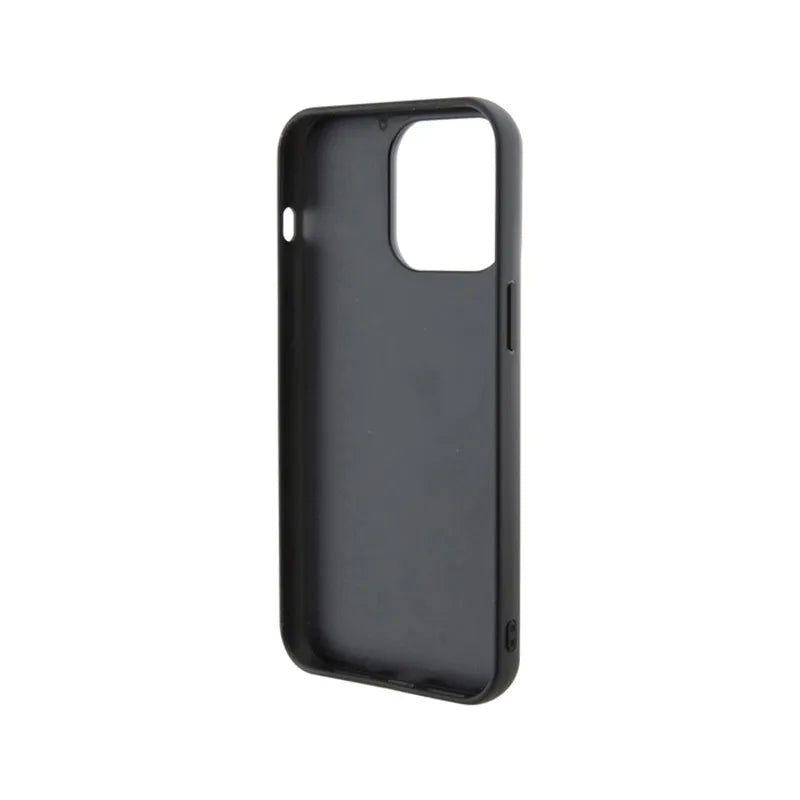 Karl Lagerfeld 3D Rubber Multi Logo dėklas iPhone 15 Pro Max telefonui (juodas)