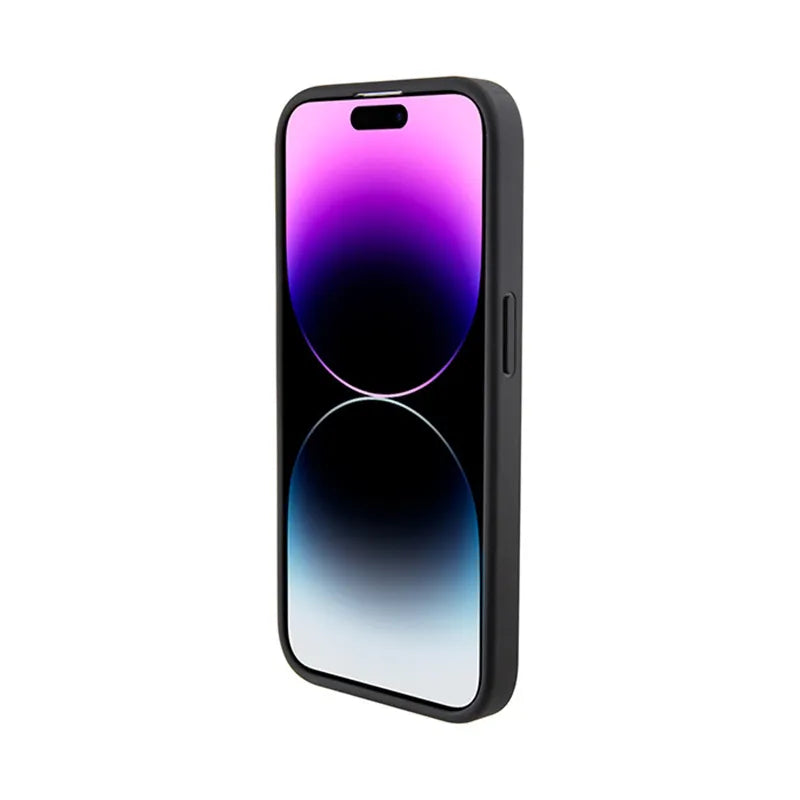 Ferrari Perforated Waves Metal Logo - Dėklas, skirtas iPhone 15 Pro (juodas)