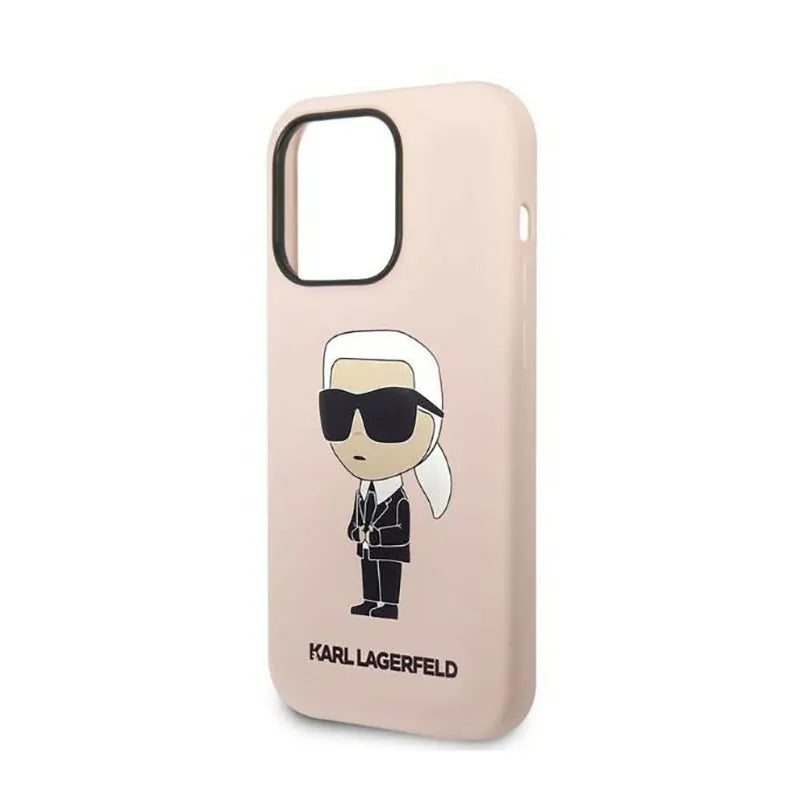 Karl Lagerfeld Silicone NFT Ikonik – dėklas iPhone 14 Pro (rožinis)