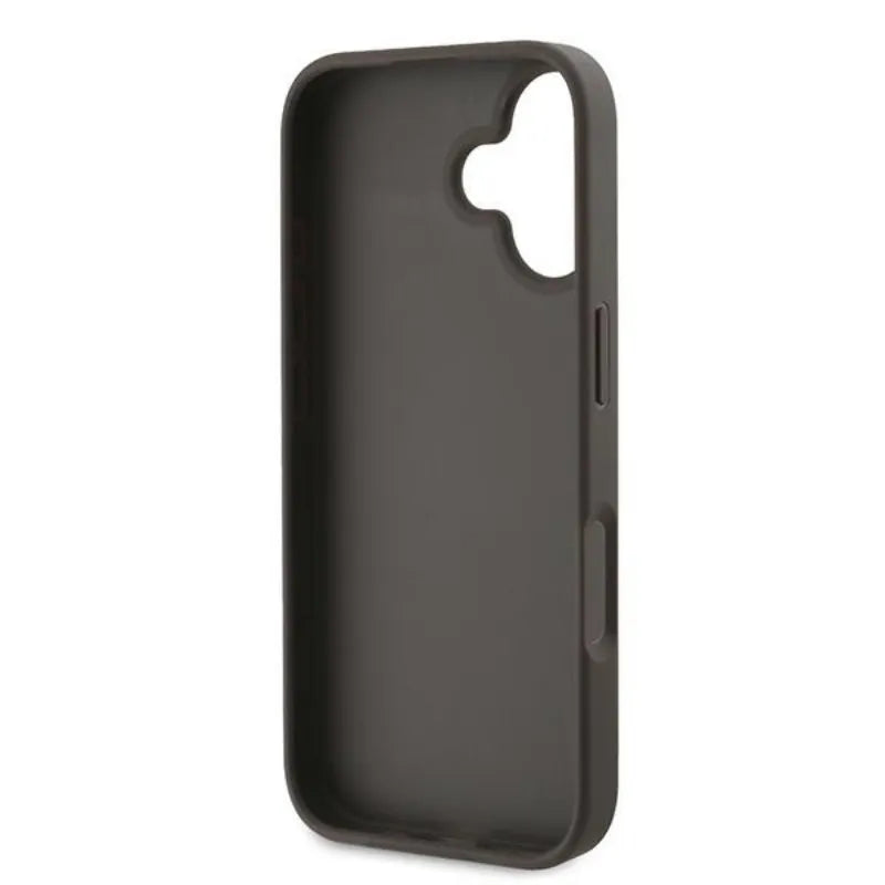 Guess 4G Bottom Stripe – dėklas iPhone 16 Plus (rudas)