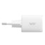 Spigen Essential EE352EU GaN Pro – USB-C + USB-A 35W sieninis įkroviklis (Baltas)