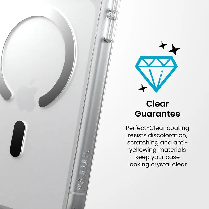Speck Presidio Perfect Clear MagSafe – dėklas, skirtas iPhone 18 Pro Max / 17 Pro Max (skaidrus)