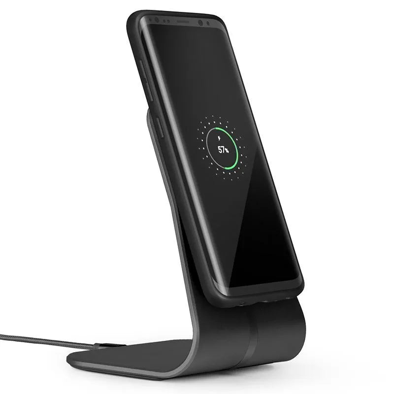 XVIDA greitojo įkrovimo stalinio įkrovimo stovas – indukcinis įkroviklis Samsung Quick Charge 2.0 (juodas)