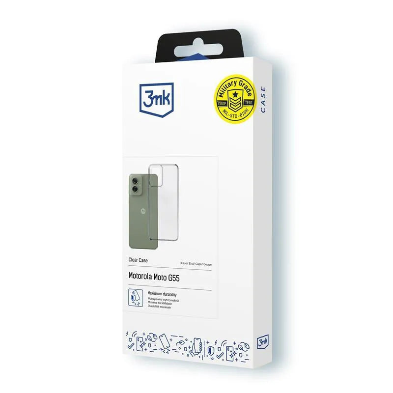 3mk Clear Case – dėklas Motorola Moto G55 5G telefonui (skaidrus)