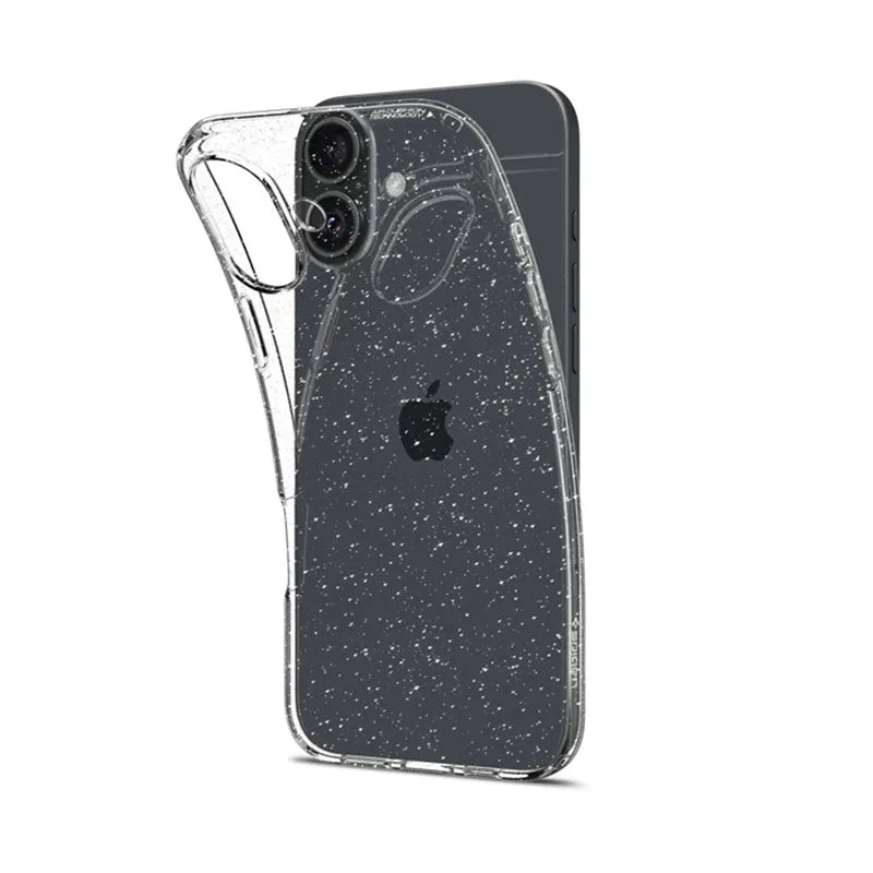 Spigen Liquid Crystal Glitter – dėklas iPhone 16 (skaidrus)