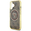 Guess IML Metal Glitter 4G Circle Triangle MagSafe – Dėklas iPhone 16 (rudas)