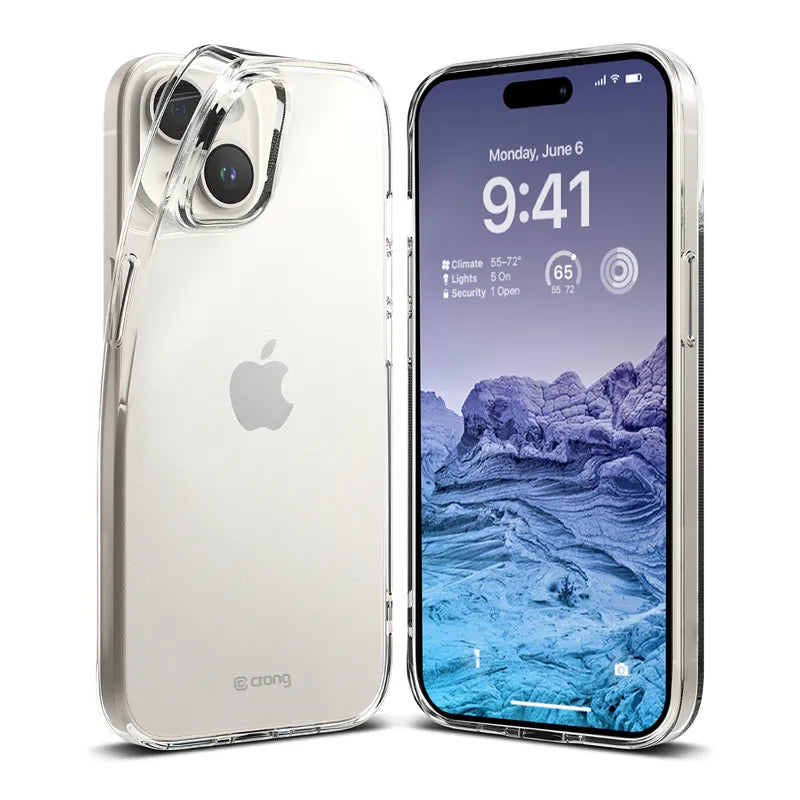 Crong Crystal Slim Cover - iPhone 15 Plus dėklas (skaidrus)