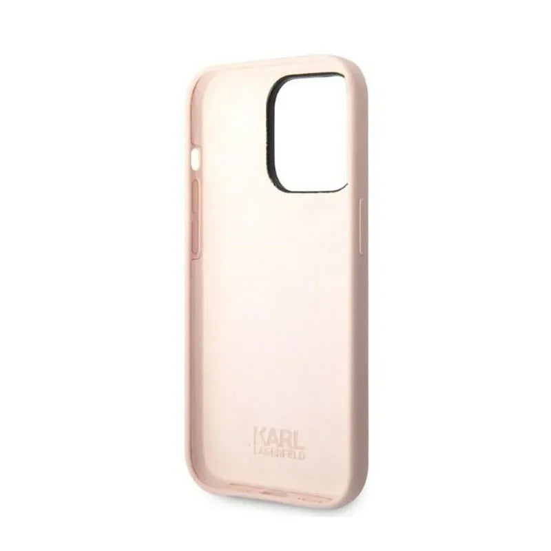 Karl Lagerfeld Silicone NFT Ikonik – dėklas iPhone 14 Pro (rožinis)