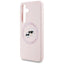 Karl Lagerfeld Silicone Double Heads And Circle MagSafe – Dėklas Samsung Galaxy S25 telefonui (rožinis)