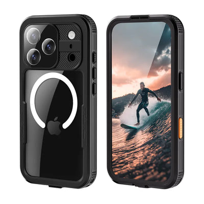 Crong Seal Cover - IP68 vandeniui atsparus dėklas, skirtas iPhone 17 Pro (juodas)