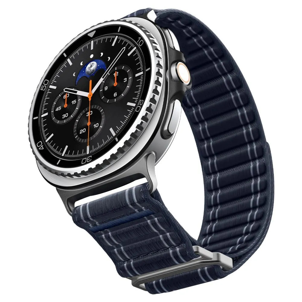 Spigen WBF0 dirželis – apyrankė skirta Samsung Galaxy Watch 8 / 8 Classic 40 / 44 / 46 mm (tamsiai mėlyna)