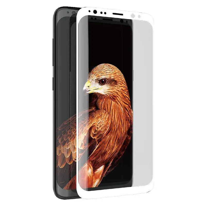 X-Doria Armour 3D Glass – 9H grūdinto stiklo ekrano apsauga, skirta Samsung Galaxy S8+ (baltas rėmelis)