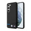 BMW Leather Carbon Blue Line – dėklas Samsung Galaxy S23+ (juodas)