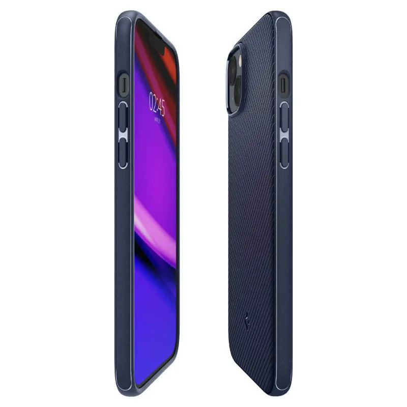 Spigen Mag Armor – dėklas iPhone 14 Plus (tamsiai mėlynas)