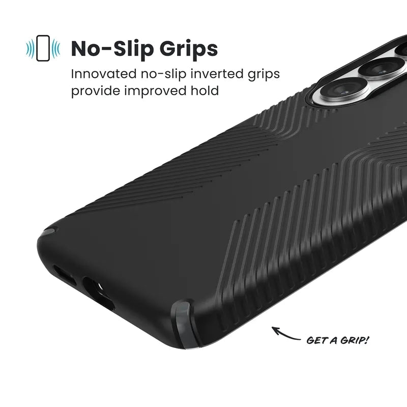 Speck Presidio2 Grip Magnet – dėklas Samsung Galaxy S26 su MagSafe (juodas / pilkas / baltas)