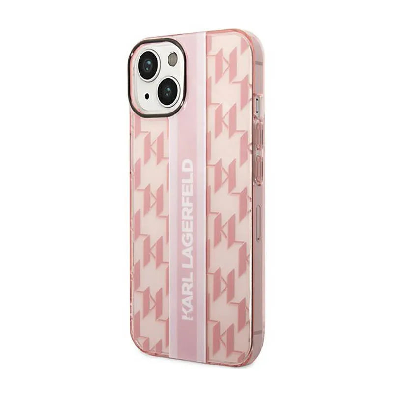 Karl Lagerfeld Mono Vertical Stripe – dėklas iPhone 14 Plus (rožinis)