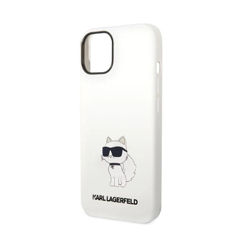 Karl Lagerfeld Silicone NFT Choupette – dėklas iPhone 14 Plus (baltas)