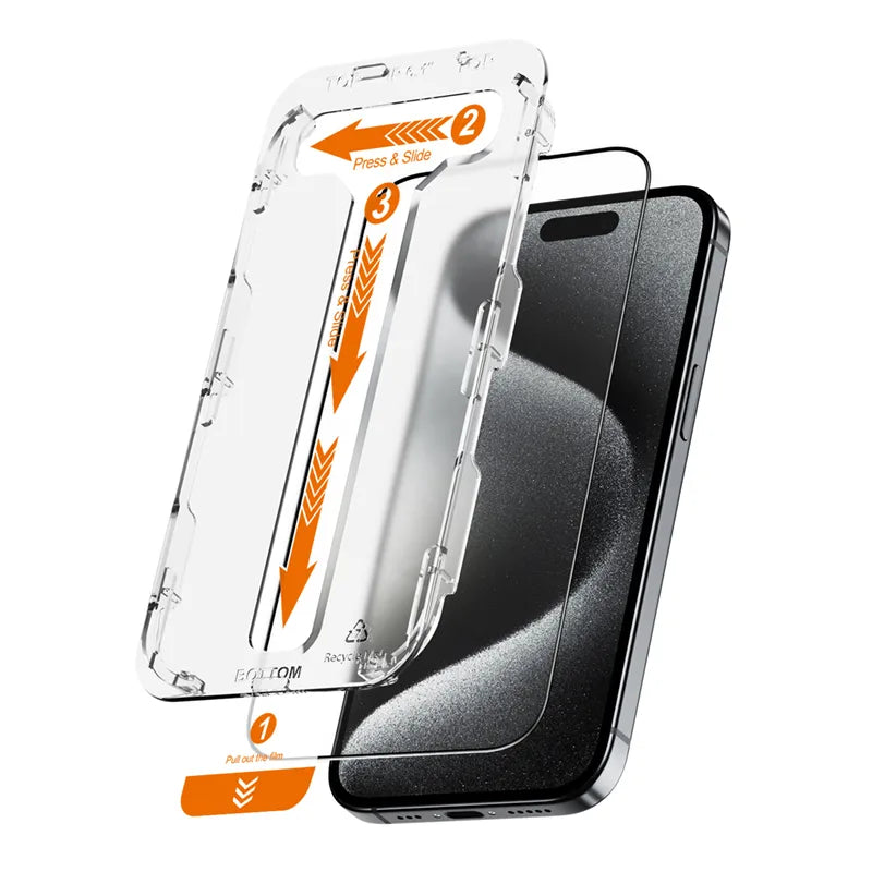 Crong EasyShield 2-Pack – grūdintas stiklas iPhone 15 Pro Max (2 vnt.)