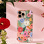 Rifle Paper Clear MagSafe – dėklas iPhone 14 Pro Max (Garden Party Blush)