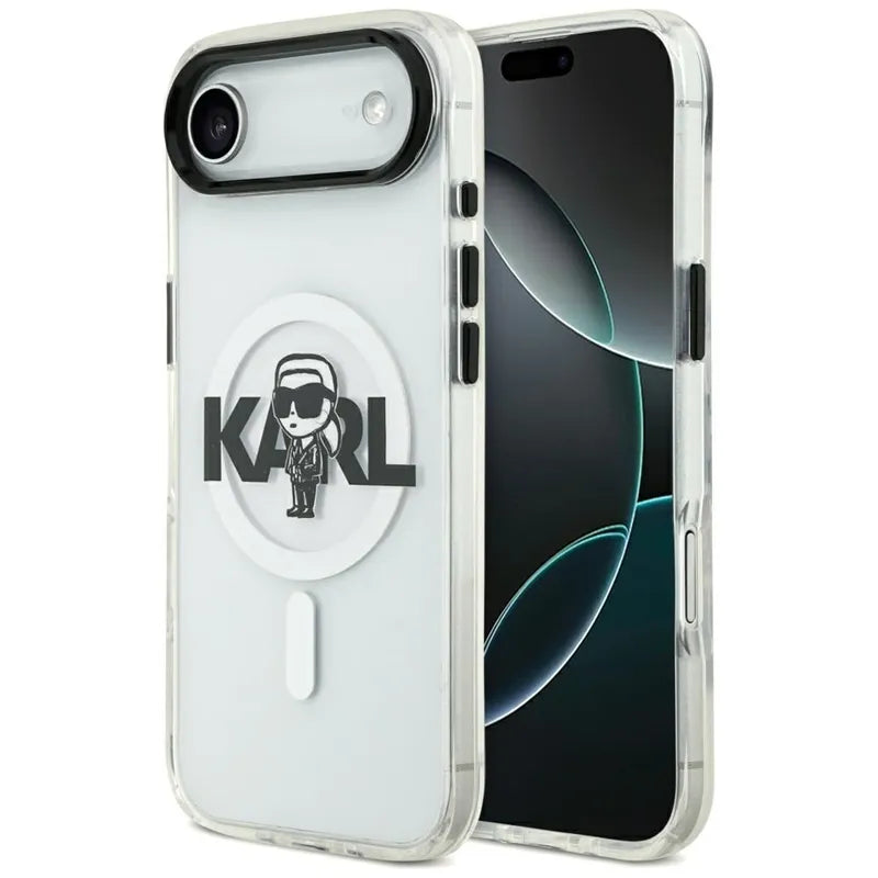 Karl Lagerfeld IML Karl Sketch Logo MagSafe - Dėklas iPhone Air (skaidrus)