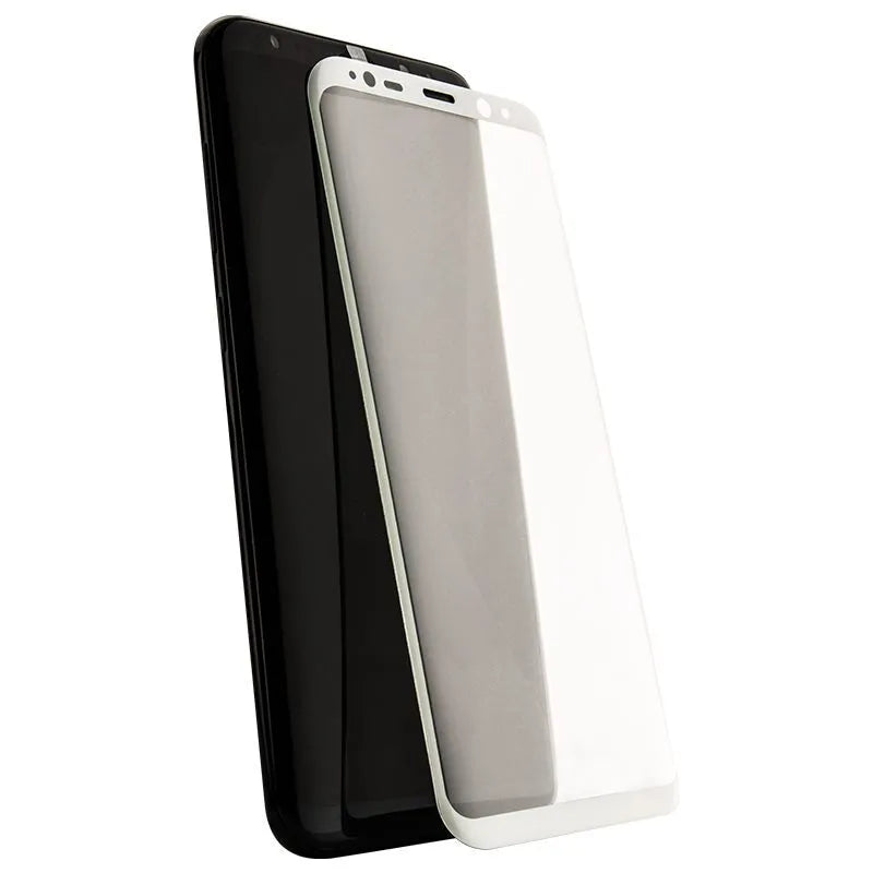 X-Doria Armour 3D Glass – 9H grūdinto stiklo ekrano apsauga, skirta Samsung Galaxy S8+ (baltas rėmelis)
